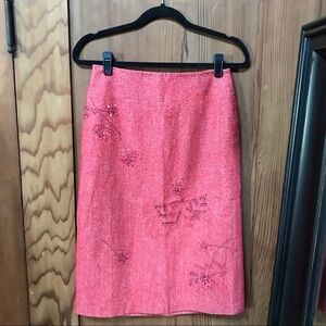 Bcbgmaxazria Wool Blend Embellished Pencil Skirt